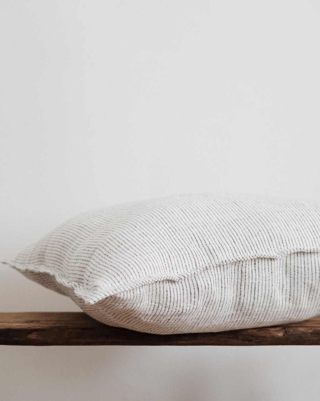 Freja Cushion Cover Ivory with Charcoal Stripe