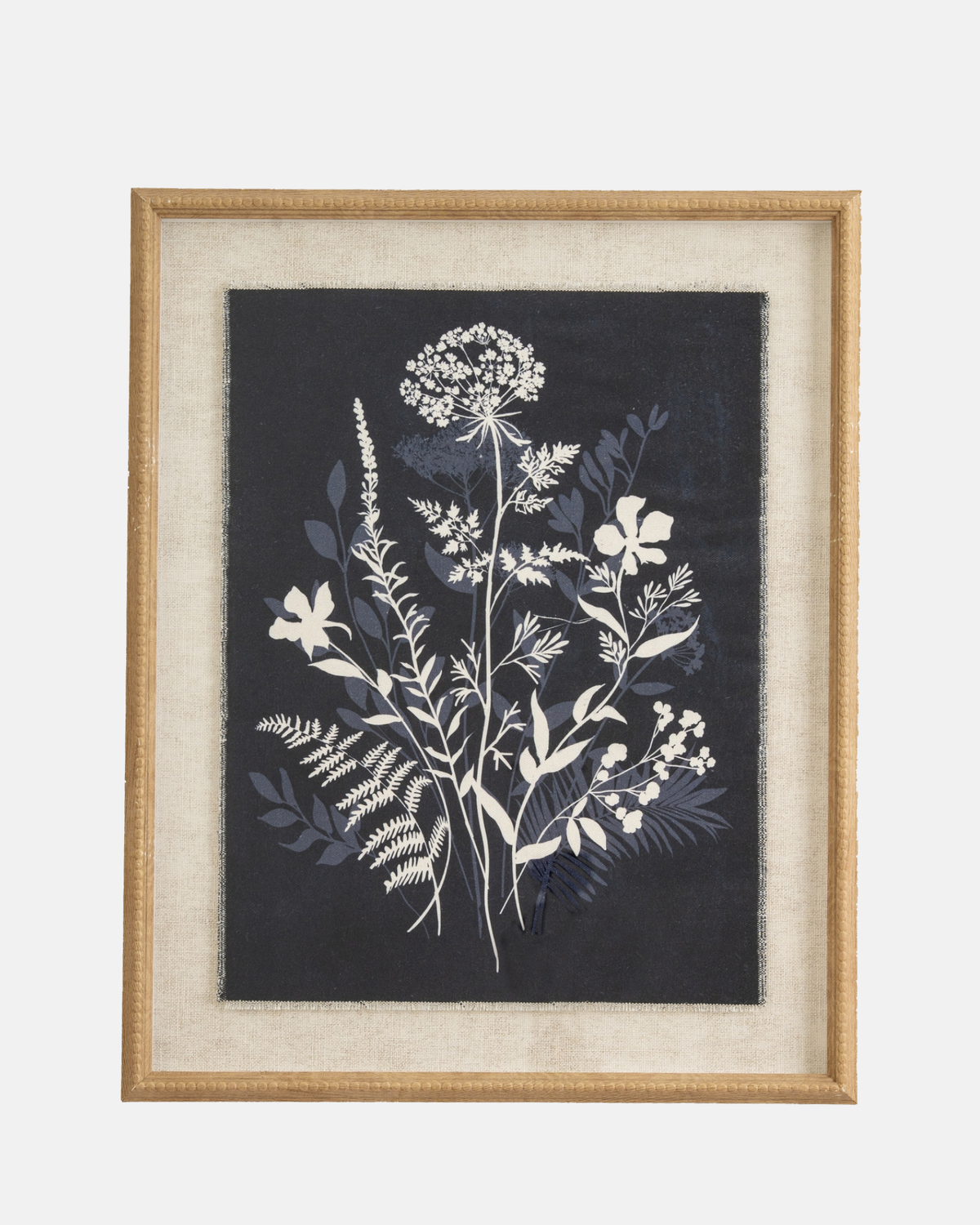 Meadow Botanicals on Linen Framed Print