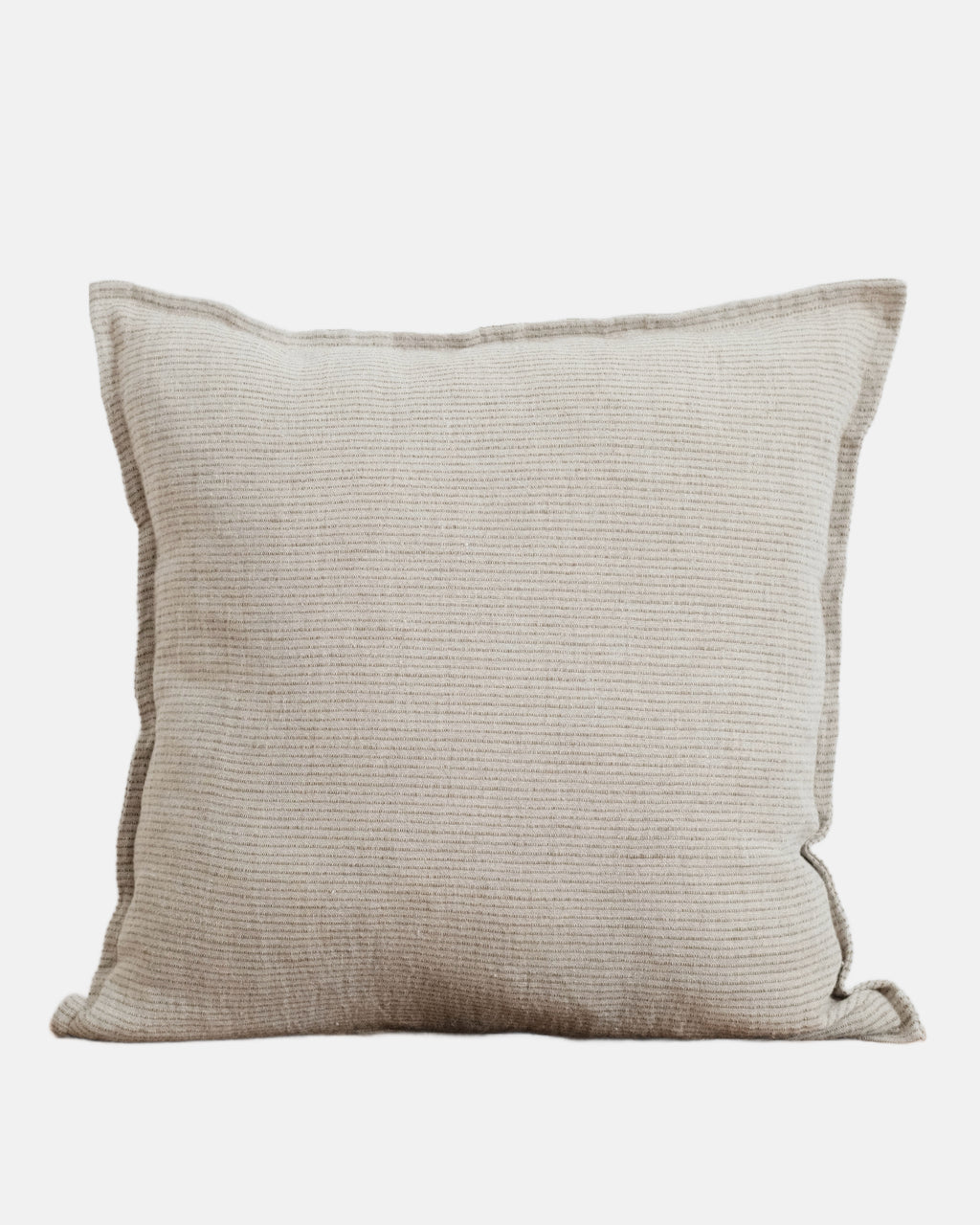 Freja Cushion Cover Oatmeal with Khaki Stripe