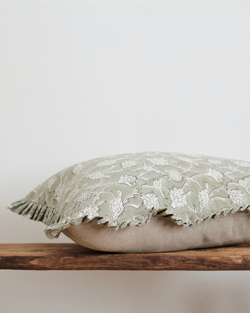Aria Block Print Cushion Cover